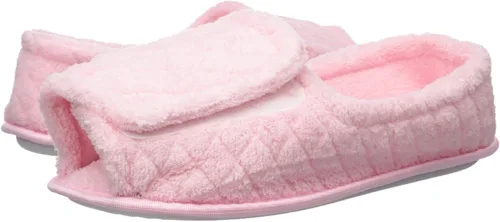 Vista 7 de MUK LUKS - Zapatilla de pie para mujer con punta abierta ajustable, rosa