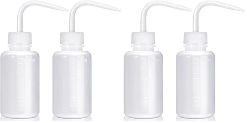 Vista 11 de Valchoose - Botella de lavado de LDPE blanca de 5.1 fl oz, boquilla doblada, diseño portátil, 2 juegos Blanco