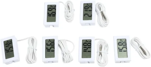 Vista 8 de 6 Pack Digital Thermometer with 1m Probe -50C to 110C White