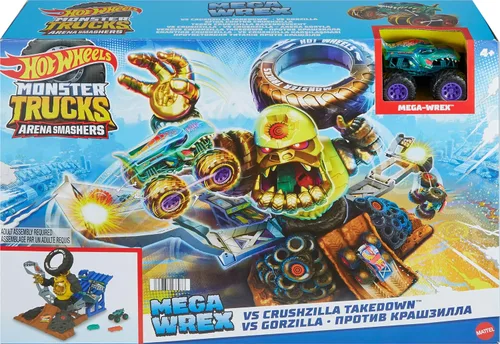 Vista 6 de Hot Wheels Monster Trucks Arena Smashers Mega-Wrex vs. Crushzilla Takedown