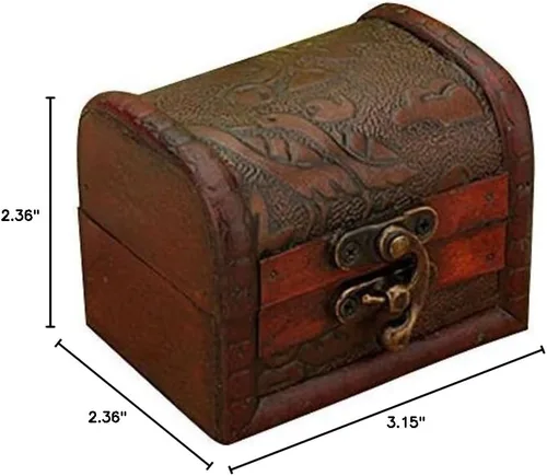Vista 8 de tallahassee Caja de joyería con patrón de flores en relieve de madera antigua, organizador de almacenamiento, cajas decorativas de regalo (estilo 1)