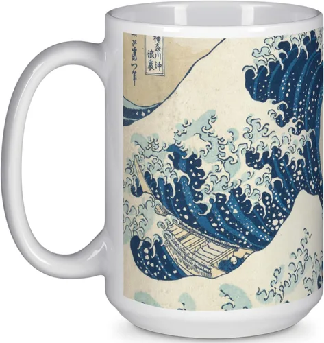 Vista 5 de Great Wave Off Kanagawa - Taza de café (11 onzas), color negro