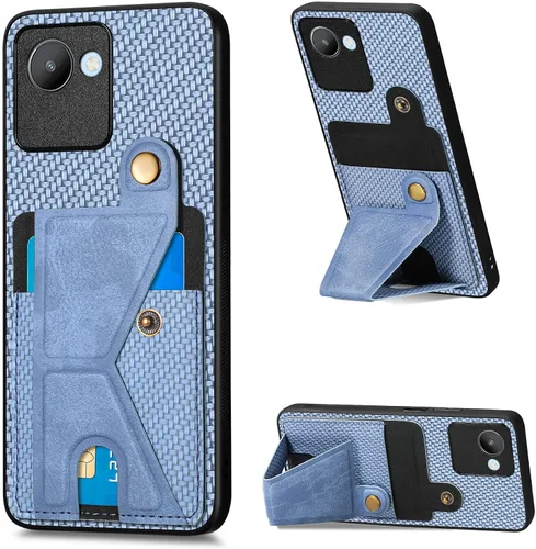 Vista 136 de Funda para Oppo K10x / OnePlus Nord CE 2 Lite 5G Funda para Realme 9 5G / 9 Pro / Q5 / V25 Funda de piel sintética con ranuras para tarjetas