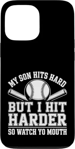 Vista 24 de My Son Hits Hard But I Hit Harder So Watch Yo Mouth - Case for iPhone 16