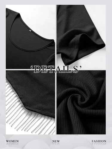 Vista 6 de Dresswel Nashville - Blusa corta brillante de manga corta con flecos de diamantes de imitación para verano, blusa corta con borlas y purpurina