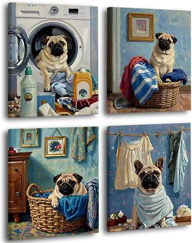 Vista 11 de Arte de pared enmarcado para baño, gato negro, aventura oceánica, póster de lienzo de 4 piezas de gato pirata náutico con caballito de mar, manatí