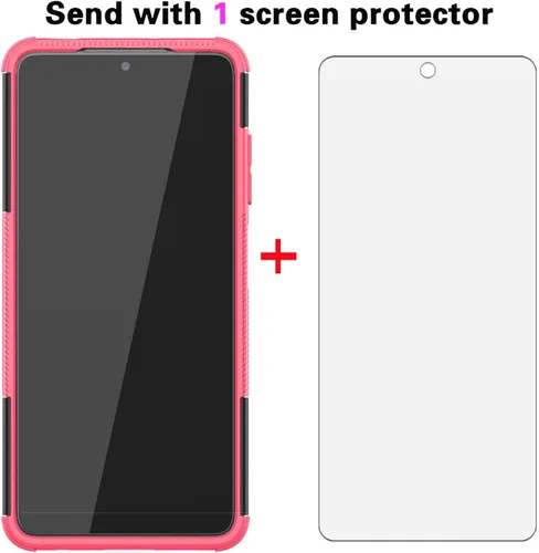 Vista 2 de Asuwish Funda de teléfono para Xiaomi Poco X3 Pro/PocoX3 NFC/Poco X3 con protector de pantalla y soporte delgado híbrido resistente resistente