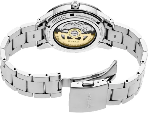 Vista 3 de SEIKO Presage Style 60's Collection SRPH93 - Reloj automático de acero inoxidable con bisel rubí, plateado, Reloj de vestir