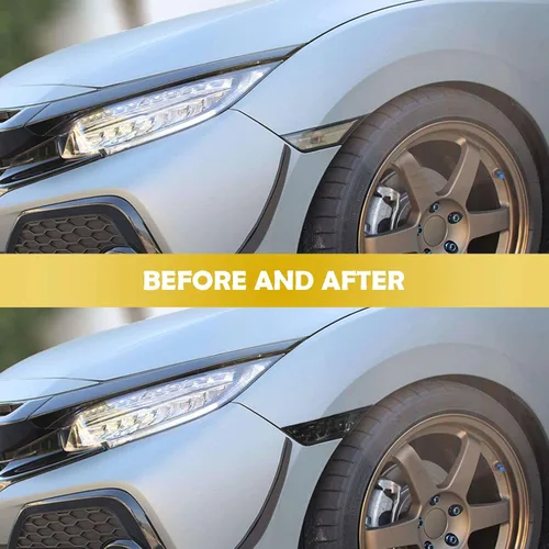 Vista 5 de Luz de Marca Lateral LED Ámbar con Lente Ahumada Compatible con Honda Civic 10ª Generación 2016-2021 Sedán Coupé Hatchback
