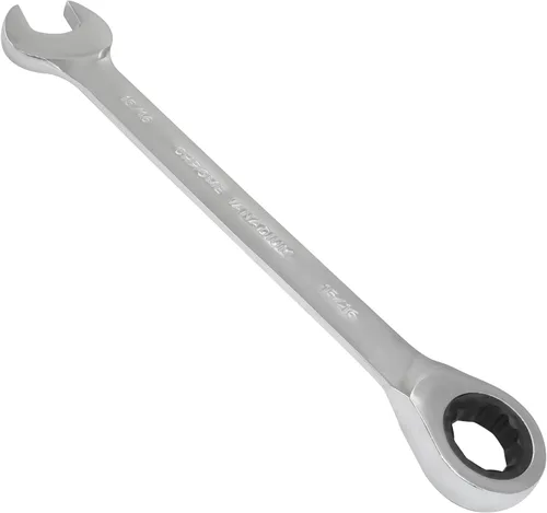Vista 10 de Llave de trinquete de 1-1/8 pulgadas, llave combinada de trinquete, 12 puntos, 72 dientes para proyectos SAE espacios reducidos