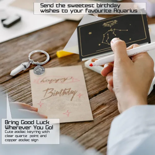 Vista 4 de Regalos de Tauro para mujer (14 piezas) Juego de cristales del zodiaco Tauro Regalos de astrología para mujeres Cristales reales y piedras