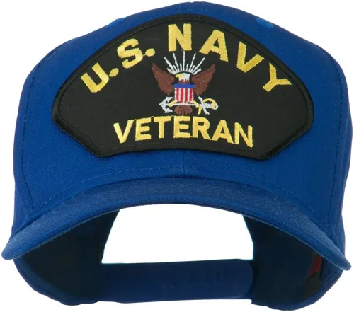 Vista 6 de e4Hats Gorra de perfil alto con parches militares militares de la Marina de los EE. UU marino