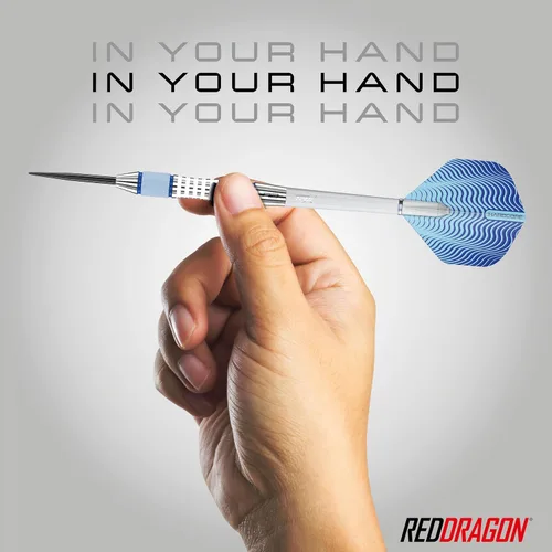 Vista 5 de RED DRAGON Stag Steel Tip Darts Set - 85% Tungsten Darts with Precision Grip Barrels, Flights & Shafts - Available in Weights from 24g to 30g
