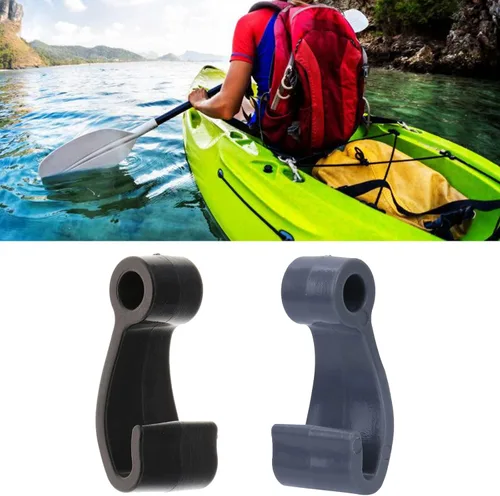 Vista 3 de Ganchos de cuerda de plástico con clip en forma de J para barco inflable, balsa de pesca, cubierta de barco marino, fácil de usar, ganchos J
