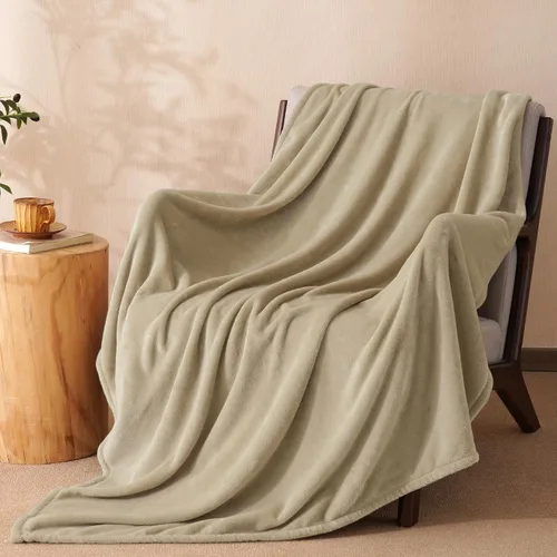 Vista 59 de PHF - Manta de forro polar, tamaño King, 120 x 4.23 – 10.58 oz, ligera, cálida, color beige