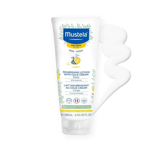 Vista 6 de Mustela Set de regalo para la hora del baño de piel seca para bebés, esenciales para el cuidado de la piel del bebé, con aguacate natural y crema