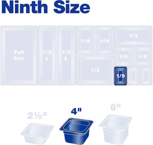 Vista 8 de Carlisle FoodService Products StorPlus - Recipiente de almacenamiento de alimentos de tamaño 1/9 para servir y almacenar alimentos fríos o Negro
