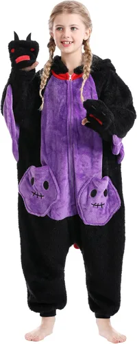 Vista 3 de Magicalani Pijama unisex de animal para adultos, ropa de dormir de cosplay de anime para mujeres y hombres, disfraz de Halloween de una pieza