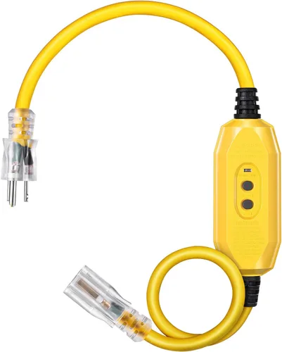 Vista 11 de DEWENWILS Cable de Extensión GFCI Automático de 3 Pies para Exteriores, Cable de Extensión SJTW 12/3 de Servicio Pesado, Cable de Alimentación