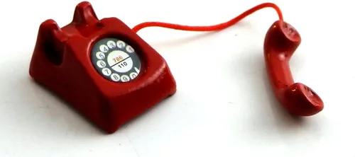 Vista 2 de Casa de muñecas Miniatura Escala 1:12 Teléfono ROJO #G8008