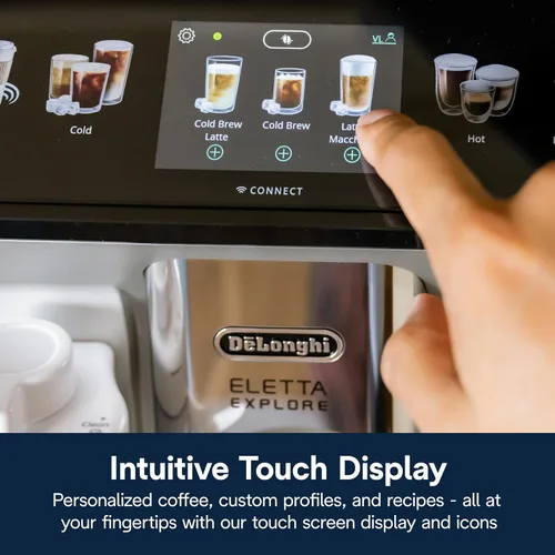 Vista 5 de De'Longhi Eletta Explore Máquina de café expreso con molinillo de café Plateado