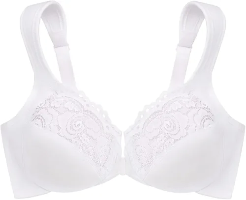 Vista 5 de Glamorise - Brasier con aros y cierre frontal para mujer, tecnología Wonderwire, talla extragrande, n. 1245