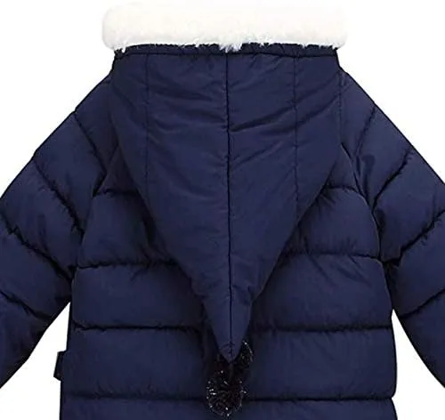Vista 4 de Traje de nieve de una pieza para bebé con guantes de capucha con cremallera para niños pequeños