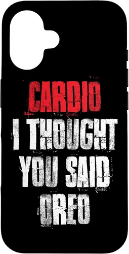 Vista 31 de Funda divertida de entrenamiento de gimnasio para iPhone 11 Pro Cardio I Thought You Said Oreo
