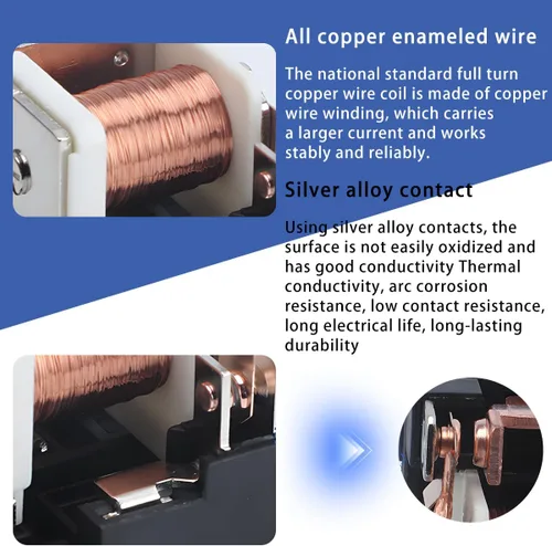 Vista 4 de Relé de Coche de 4 Pines 12V 30A, Relé de Arranque Impermeable Multiusos para Motor, Accesorios de Repuesto Eléctricos Automotrices Estándar