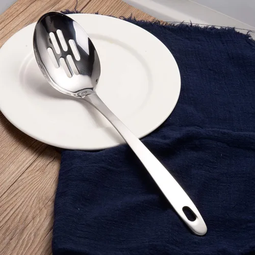 Vista 7 de IMEEA Cuchara de Cocina de Acero Inoxidable Cuchara Grande para Servir Cucharas Ranuradas para Cocinar 12.8 Pulgadas, Juego de 2