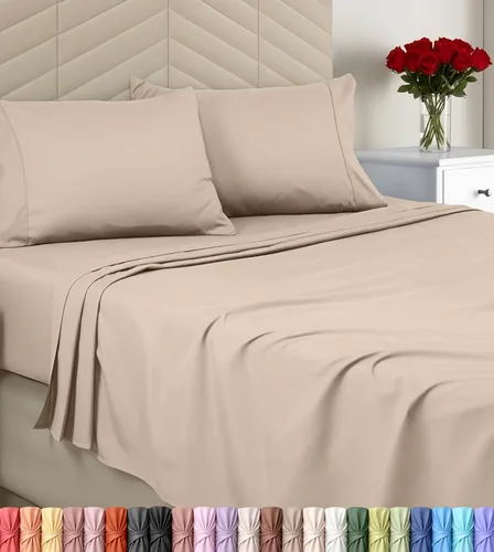 Vista 9 de Utopia Bedding - Juego de sábanas, tamaño individual, microfibra cepillada, suaves, esquinas profundas, incluye 1 encimera, 1 bajera y 1 fundas