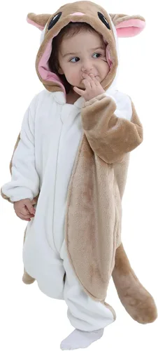 Vista 7 de Dream cosplay - Disfraz unisex para bebé, de franela animal para Halloween, ropa para el hogar Pato
