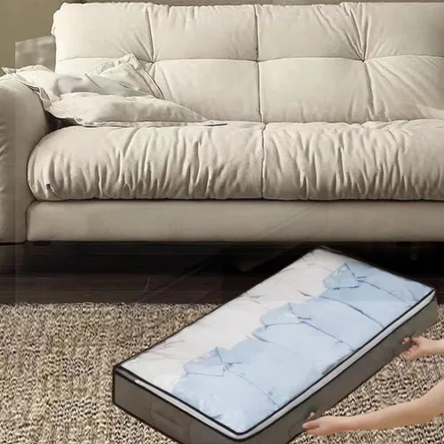 Vista 7 de Contenedores de almacenamiento debajo de la cama, contenedores de almacenamiento delgados debajo de la cama con tapas, bolsas de almacenamiento