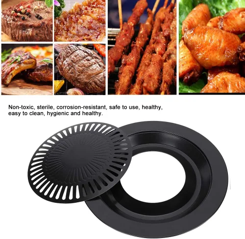 Vista 7 de Parrillas de interior eléctricas sin humo parrilla eléctrica coreana para interior barbacoa barbacoa sartén para parrilla superior para estufa