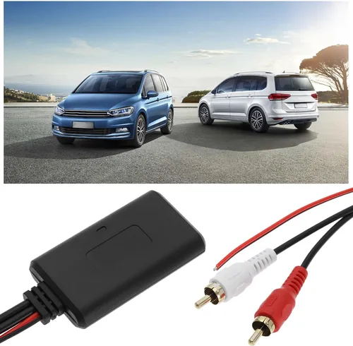 Vista 3 de Adaptador de audio Bluetooth 5.0 para coche, 2 entrada RCA, inalámbrico, Bluetooth, módulo, AUX, cable adaptador para radio de coche, altavoz