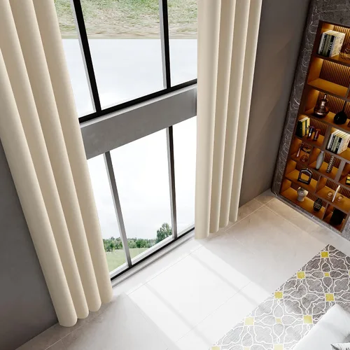 Vista 2 de Niyati Cortinas opacas extralargas – Cortinas de sala de estar de 2 pisos de alto – Cortinas altas para techos altos o cortinas largas de ventana