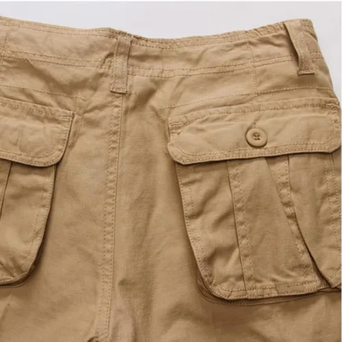 Vista 6 de Muscularfit Pantalones cargo holgados para hombre 2023 casuales sueltos con múltiples bolsillos de camuflaje, pantalones de camuflaje con hebilla