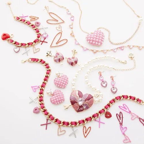 Vista 3 de Betsey Johnson Stone Heart Collar Necklace