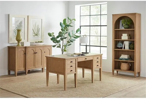 Vista 8 de Consola de madera moderna consola de entrada de madera totalmente montada marrón claro