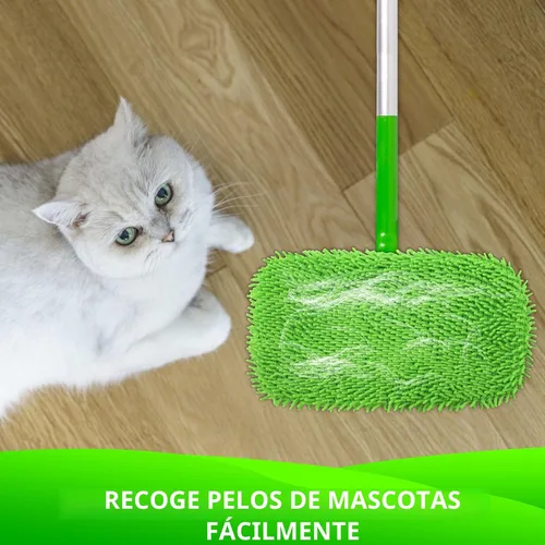 Vista 6 de Almohadillas de microfibra reutilizables para trapeador Compatibles con Swiffer Sweeper - Paquete de 4 paños de barrido en seco y paños de trapeo
