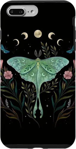Vista 12 de Funda estética Witchy Luna Moth Flower Floral Moon Phases para iPhone 12 mini