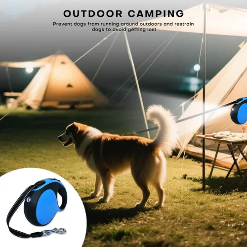 Vista 7 de Correa retráctil para perro con luz LED recargable, correa de perro resistente de 16 pies para perros medianos y grandes de hasta 110 libras, 360°