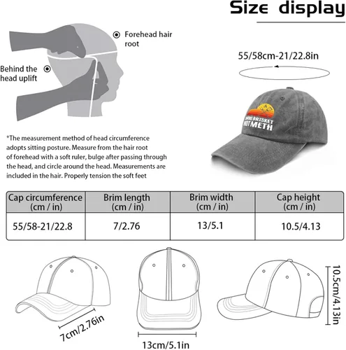 Vista 3 de Hats for Men Baseball Cap Funny Baseball CapSmoke CapsSmmoke Meeatj Not Drugs Baseball Hats for Men