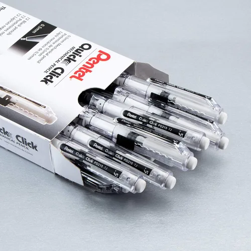 Vista 2 de Pentel QUICK CLICK - Portaminas, (0.5mm), cuerpo negro, caja de 12 (PD215A)