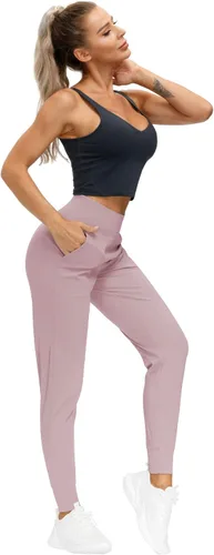 Vista 6 de THE GYM PEOPLE - Pantalones deportivos ajustados para mujer, ligeros, para entrenamiento, yoga, correr y descanso