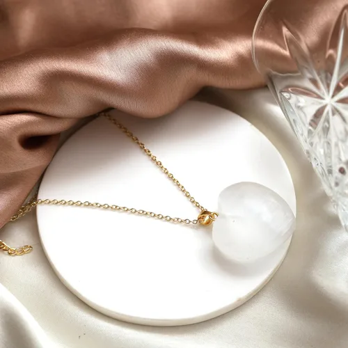 Vista 105 de Gempires Love - Collar con colgante de cristal de corazón para mujer, chapado en plata, cadena ajustable de 18 + 2 pulgadas