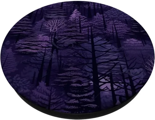 Vista 2 de PopSockets PopGrip estándar de bosque morado oscuro
