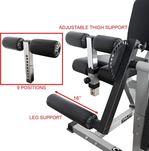 Vista 7 de Valor Fitness CC-4 aparato para musculación de piernas ajustable