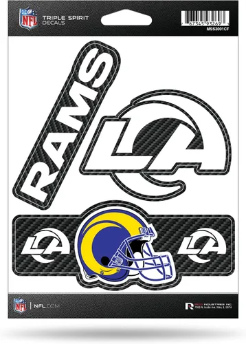 Vista 31 de Rico Industries NFL Football Triple Spirit Stickers Hoja de calcomanías triples