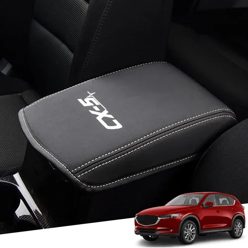 Vista 39 de Great-luck Funda de cuero para consola central, almohadilla para reposabrazos, accesorios de cubierta de caja (costuras rojas) para BMW X1 2023 2024